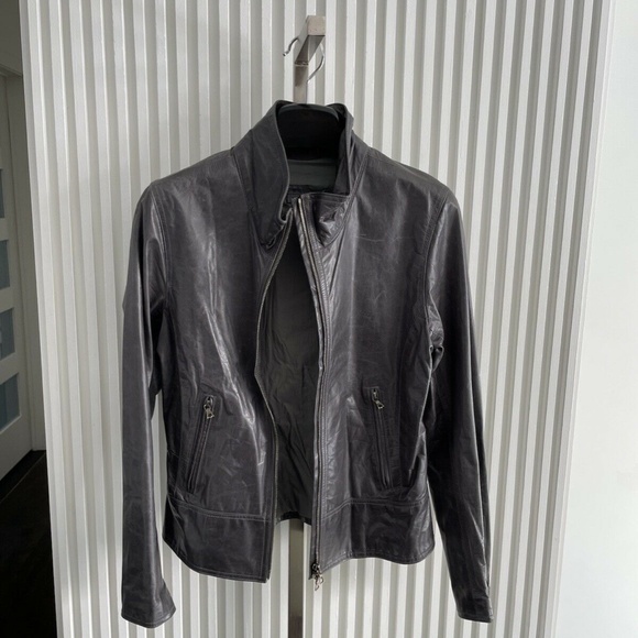 M0851 Jackets & Blazers - M0851 Jacket Leather Grey Sz 10 Women's❤️